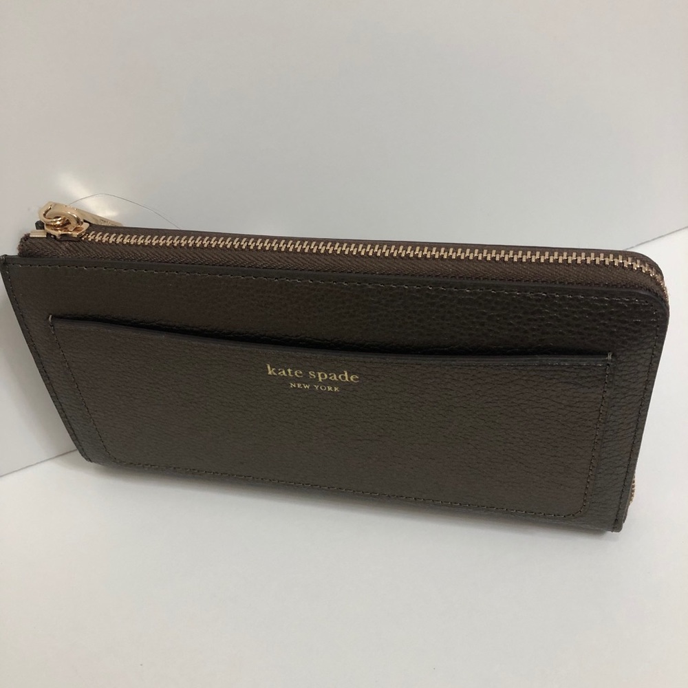 Kate Spade Lzip Continental Wallet Eva Ashmetallic - Picture 4 of 15
